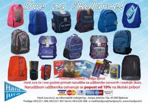 plakat a4 idemo u skolu landscape crveni tekst