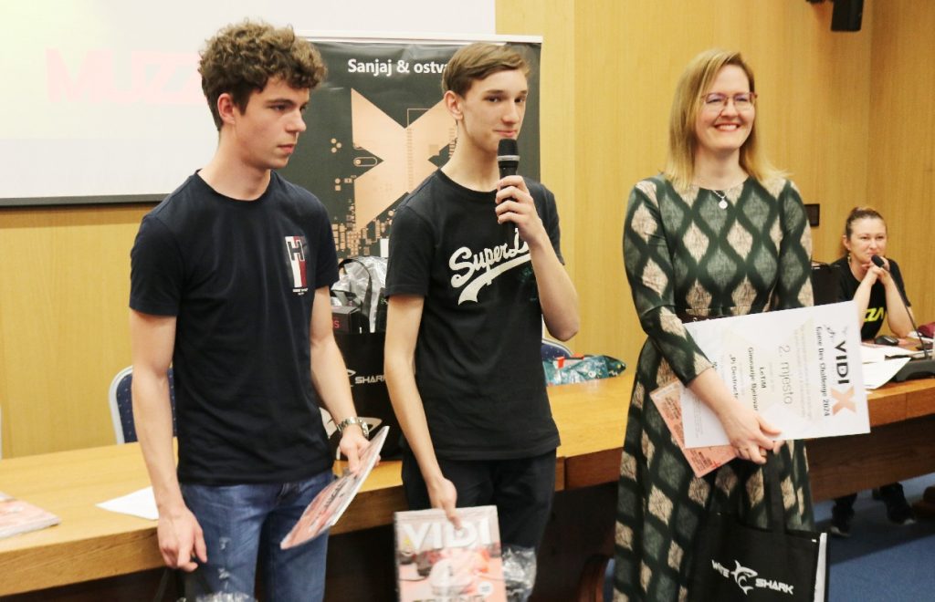 BRAVO Učenici Gimnazije Bjelovar napravili edukativnu igru za VIDI X mikroračunalo i osvojili drugu nagradu 2024 04 17 gimnazijabjelovar 1