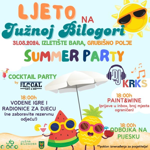 Ljeto na Juznoj Bilogori plakat