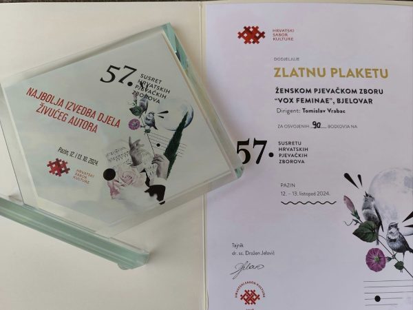 Zenski zbor Vox feminae zlato 2