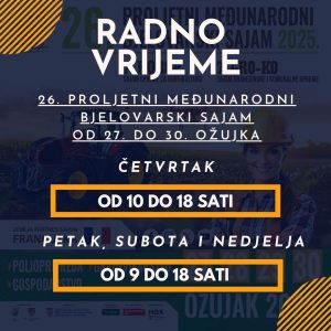 proljetni sajam radno vrijeme 2025