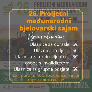 proljetni sajam ulaznice 2025