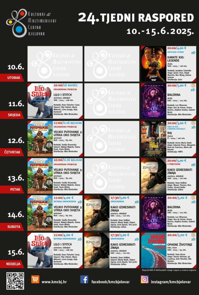 24. TJEDNI RASPORED 10. 15.6.2025
