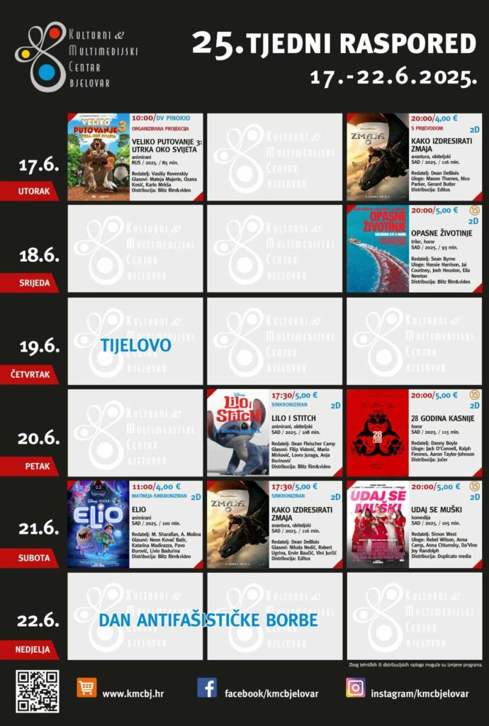 25. TJEDNI RASPORED 17. 22.6.2025