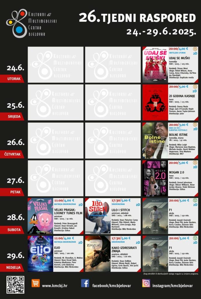26. TJEDNI RASPORED 24. 29.6.2025