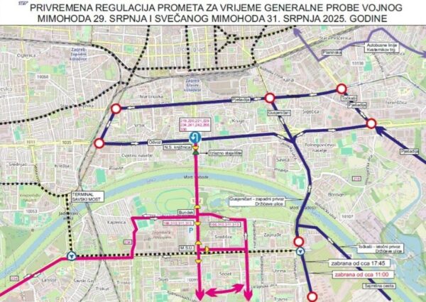 privremena regulacija mimohod zagreb
