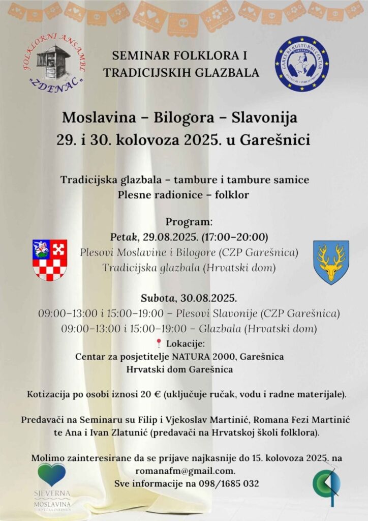 seminar folklora i tradicijskih glazbala Garesnica 2025