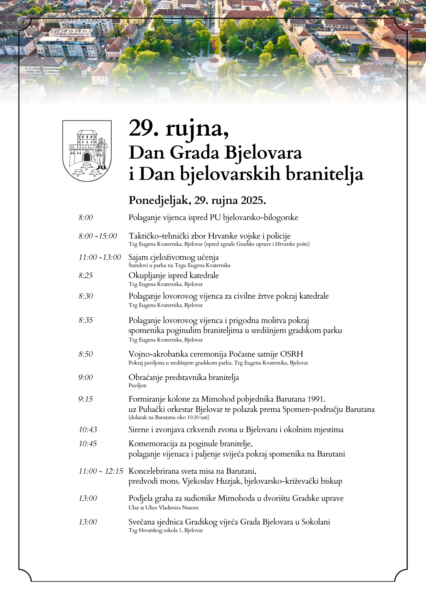 PROGRAM Dan Grada i Dan bjelovarskih branitelja 2025 2