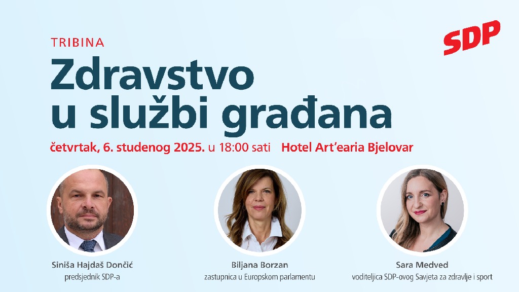 SDP započinje seriju deliberacijskih susreta: prva tribina u Bjelovaru na temu zdravstva 2025 11 04 sdp 1