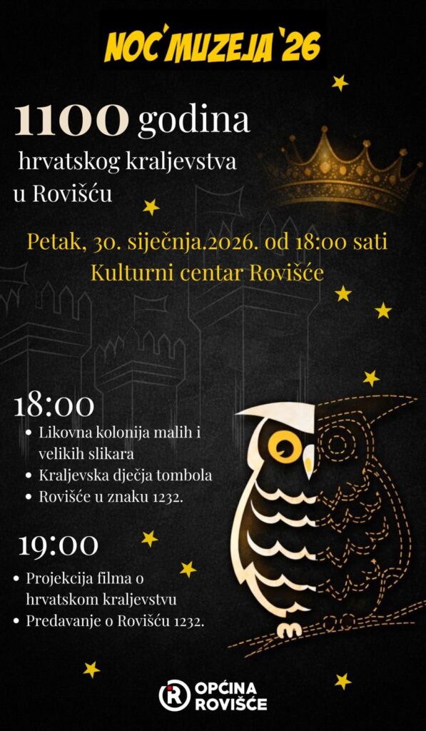 Noc muzeja Rovisce plakat 2026
