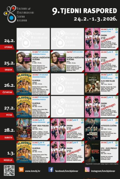 9. TJEDNI RASPORED 24.2. 1.3.2026