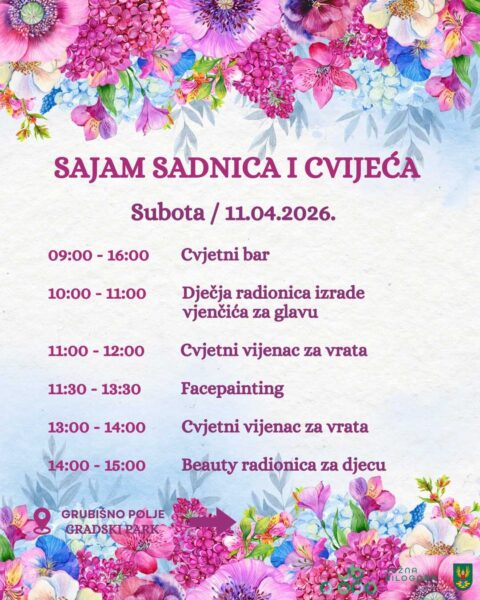 cvjetni sajam grubisno polje 2026 program 1