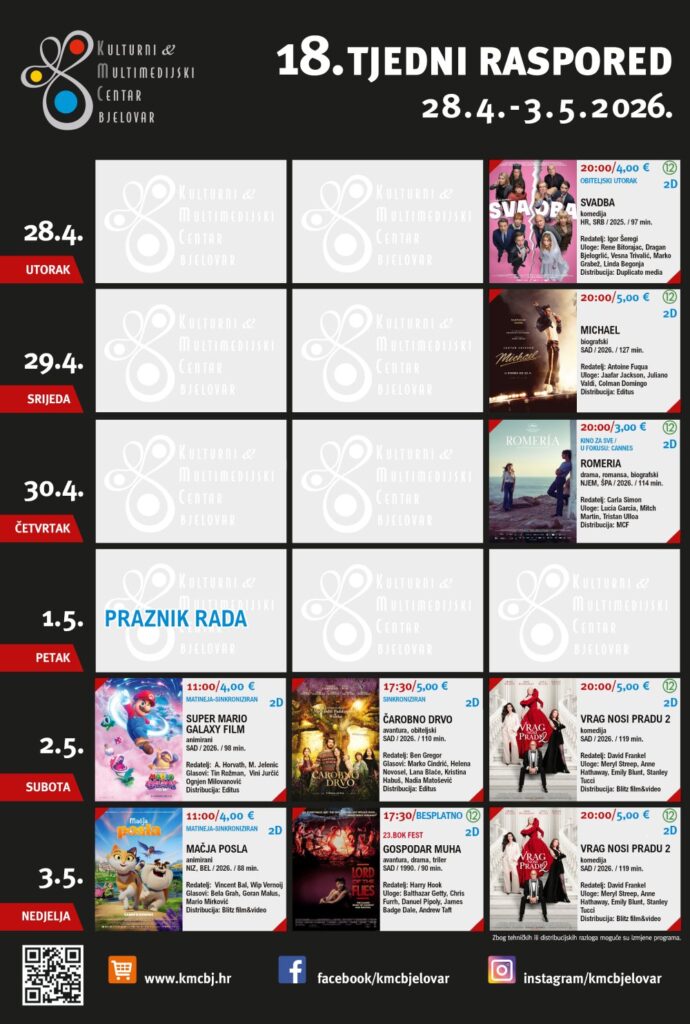 18. TJEDNI RASPORED 28.4. 3.5.2026