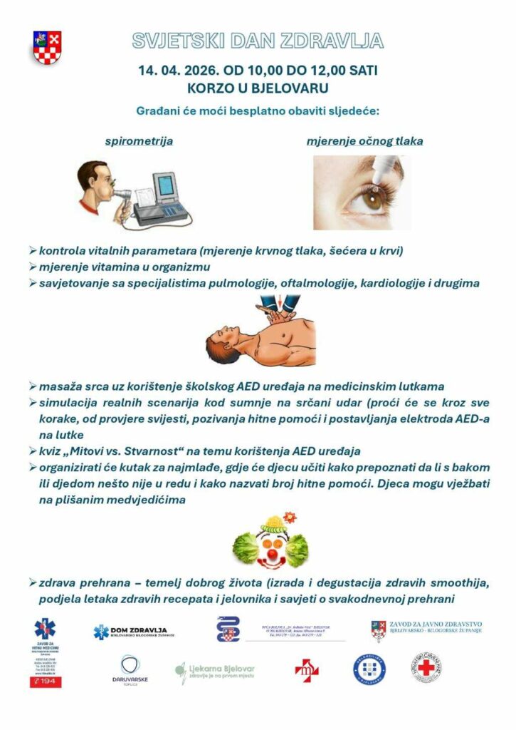 svjetski dan zdravlja bjelovar 2026 program