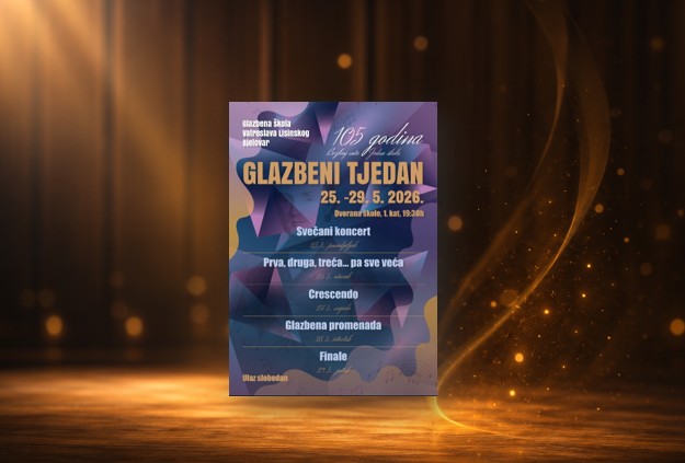 Glazbena škola Vatroslava Lisinskog Bjelovar slavi 105 godina uz Glazbeni tjedan i pet dana koncerata 2026 05 24 085708