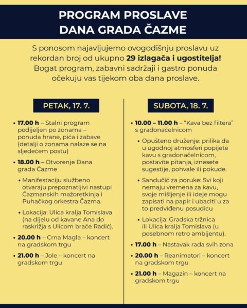 grad cazma 2026 program 1