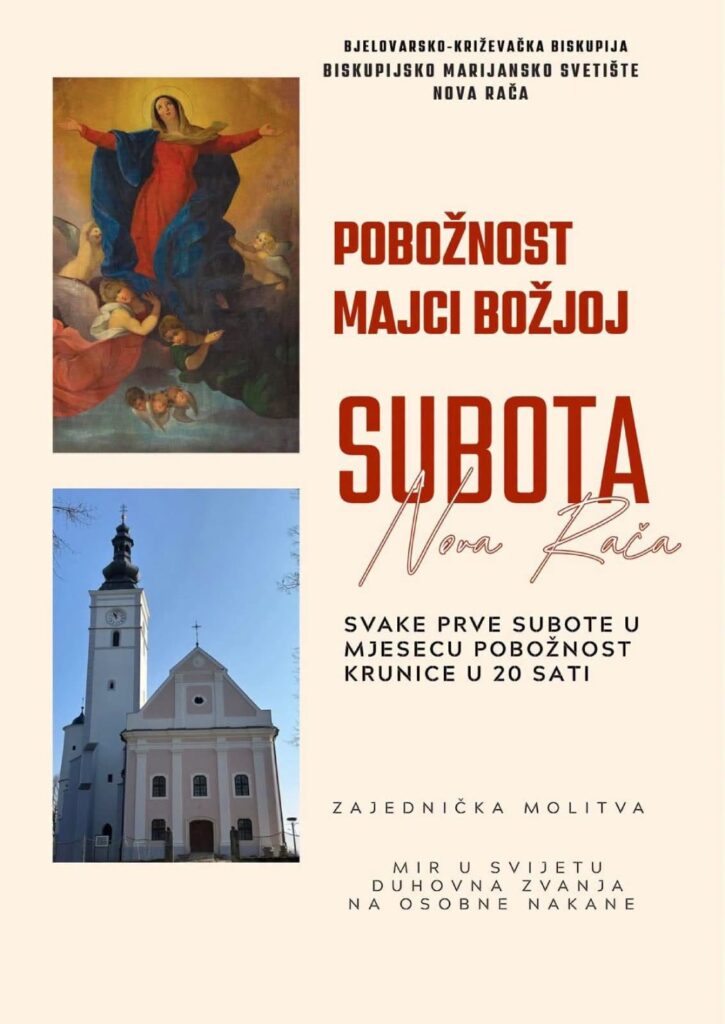 svetiste nova raca krunica svake subote plakat