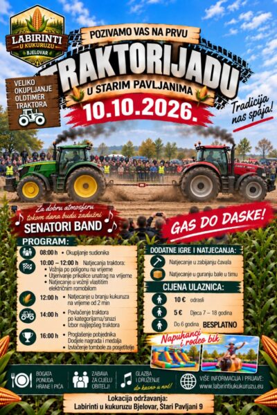 1. Traktorijada u Starim Pavljanima 10.10.2026